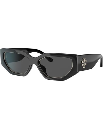Tory Burch Kira Geometric Sunglasses - Black