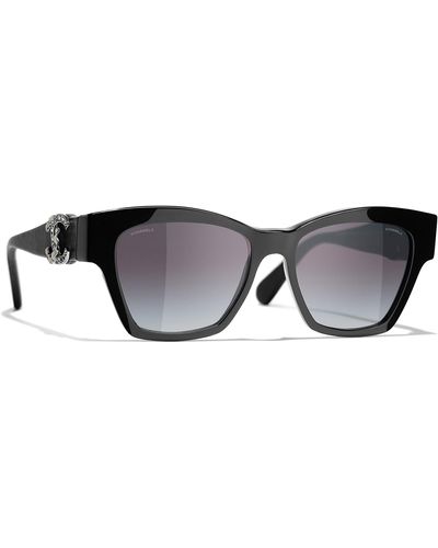 Chanel Sunglass Butterfly Sunglasses CH5456QB - Schwarz