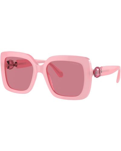 Swarovski Sk6001 Square Sunglasses - Pink