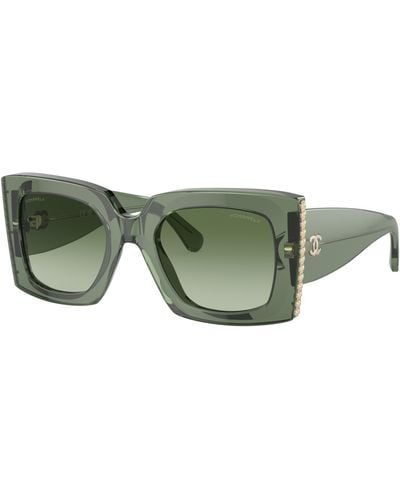 Chanel Sunglass Square Sunglasses CH5480H - Vert