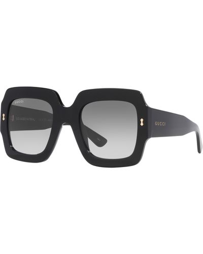 Gucci Retro Quadratische Sonnenbrille Gg1111S-001 - Schwarz