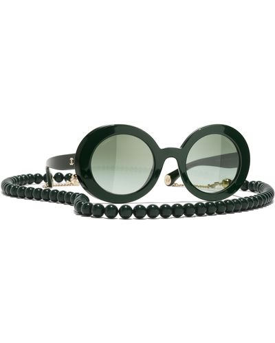 Chanel Sunglass Round Sunglasses CH5489 - Grün