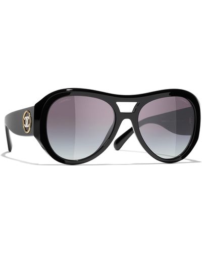Chanel Sunglass Pilot Sunglasses CH5508 - Noir