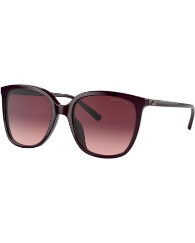 Michael Kors Mk2137u 33448h 57mm Cordovan / Cordovan Gradient Square Sunglasses For + Free Complimentary Eyewear Kit - Purple