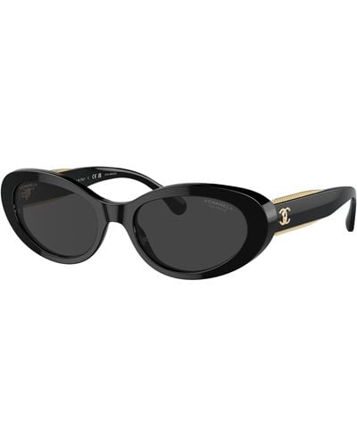 Chanel Sunglass Oval Sunglasses CH5515 - Schwarz