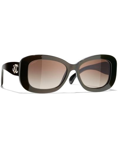 Chanel Sunglass Rectangle Sunglasses CH5468B - Noir