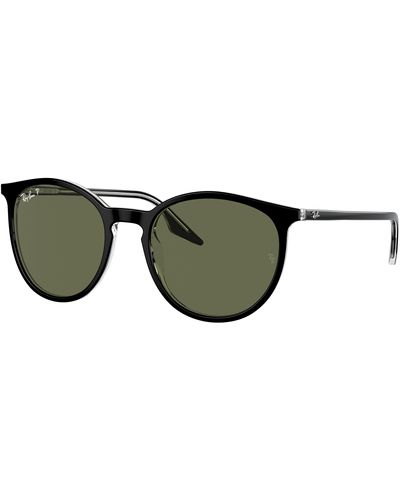 Ray-Ban Rb2204 lunettes de soleil monture verres vert polarisé - Noir