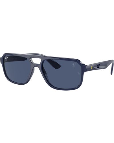 Ray-Ban Rb4414m scuderia ferrari collection lunettes de soleil monture verres blue - Noir