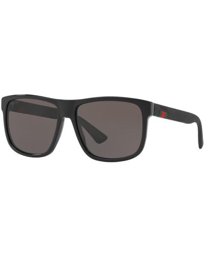 Gucci Gg0010 Rectangle-frame Sunglasses - Multicolour