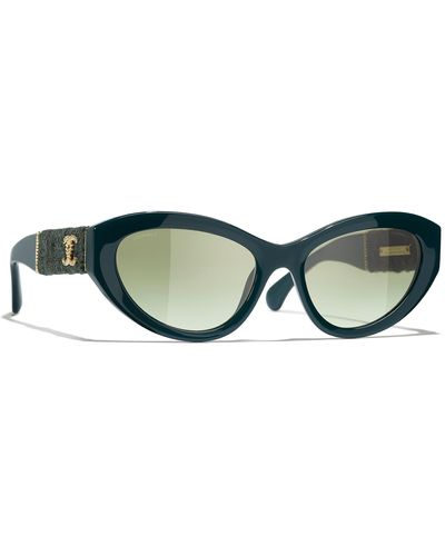 Chanel Sunglass Cat Eye Sunglasses CH5513 - Vert