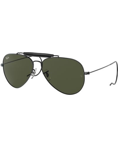 Ray-Ban Rb3030 Outdoorsman I Aviator Sunglasses - Green