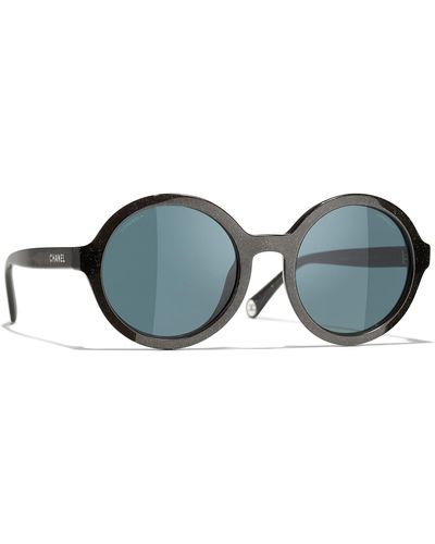 Chanel Sunglass Round Sunglasses Ch5522u - Black