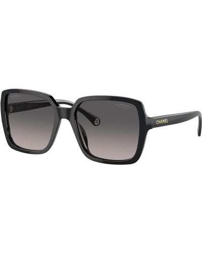 Chanel Sunglass Square Sunglasses Ch5505 - Black