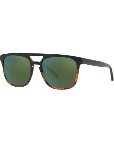 Polo Ralph Lauren Polo Ph4125 Square Sunglasses - Green