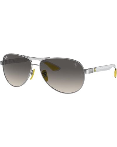 Ray-Ban Sunglasses Man Rb8331m Scuderia Ferrari Collection - Light Carbon Frame Gray Lenses Polarized 61-13 - Black
