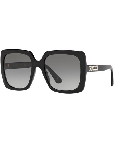 Gucci 54mm Square Sunglasses - Black