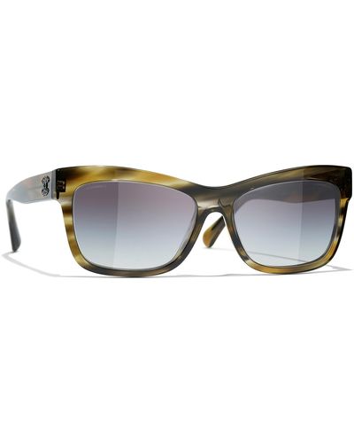 Chanel Sunglass Rectangle Sunglasses CH5496B - Noir