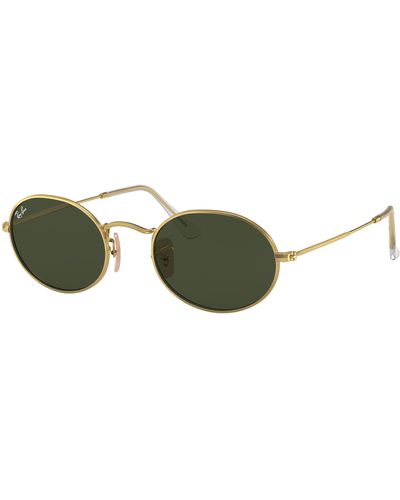 Ray-Ban Oval Legend Sunglasses Frame Green Lenses - Black