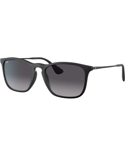 Ray-Ban Chris Sunglasses Black Frame Gray Lenses 54-18