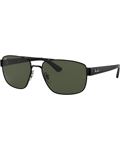 Ray-Ban Rb3663 Sunglasses Frame Green Lenses - Black