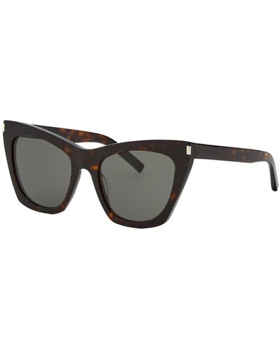 Saint Laurent Kate 55mm Cat Eye Sunglasses - Brown