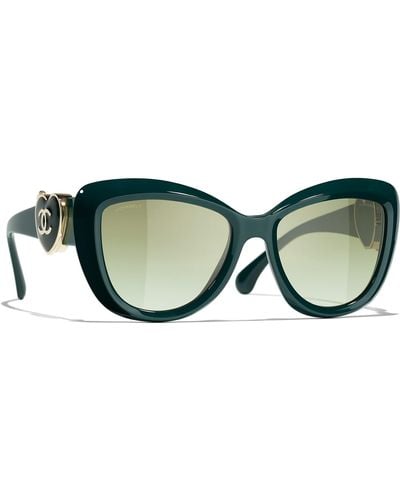 Chanel Sunglass Butterfly Sunglasses Ch5517 - Green