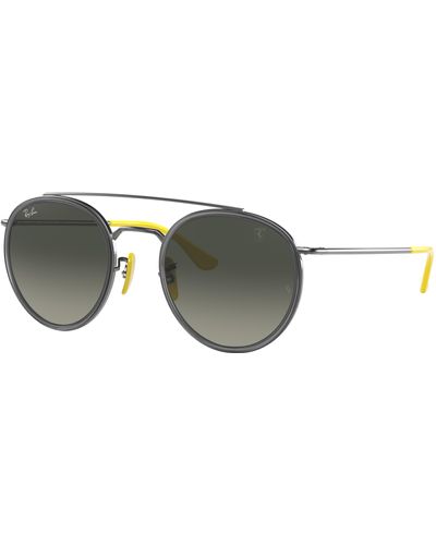 Ray-Ban Sunglasses Man Rb3647m Scuderia Ferrari Collection - Gunmetal Frame Gray Lenses 51-22 - Multicolor