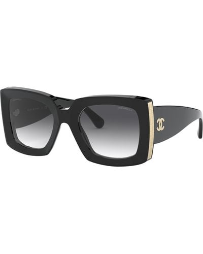 Chanel Sunglass Rectangle Sunglasses CH5435 - Schwarz