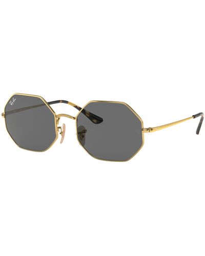 Ray-Ban Unisex-adult 0rb1972 Rb1972 Octagon Metal Sunglasses Gold - Black