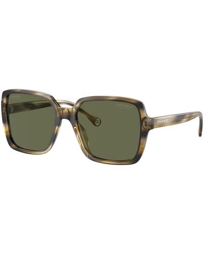 Chanel Sunglass Square Sunglasses Ch5505 - Green