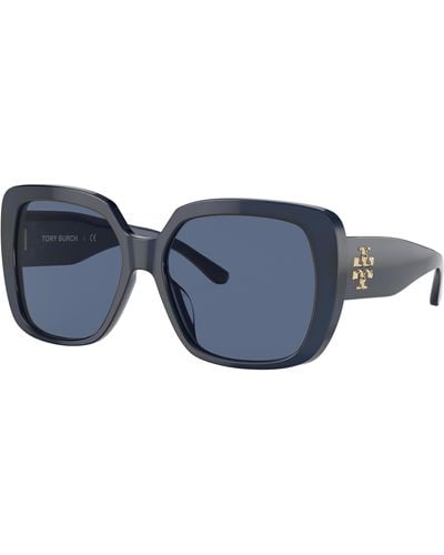 Tory Burch Square Sunglasses Ty7112um 165680 57 - Blue