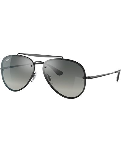 Ray-Ban Blaze Aviator Sonnenbrillen Schwarz Fassung Grau Glas 61-13 - Mehrfarbig
