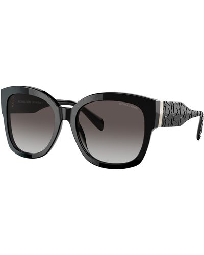Michael Kors Dark Gray Gradient Square Sunglasses  30058g 56 - Black