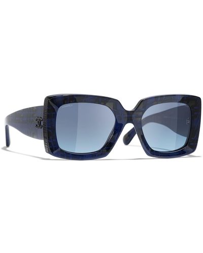 Chanel Sunglass Rectangle Sunglasses CH5435 - Blau