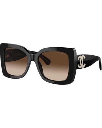 Chanel Sunglass Square Sunglasses Ch5494 - Black