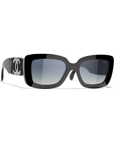 Chanel Sunglass Rectangle Sunglasses CH5473Q - Noir