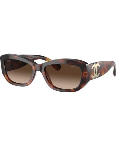 Chanel Sunglass Rectangle Sunglasses CH5493 - Noir
