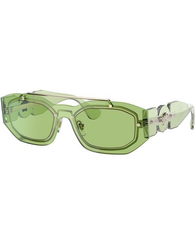 Versace Transparente grüne sonnenbrille,transparente ruthenium/silber sonnenbrille,sonnenbrille in pink/dunkelviolett