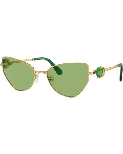 Swarovski Sk7003 Butterfly Sunglasses - Green