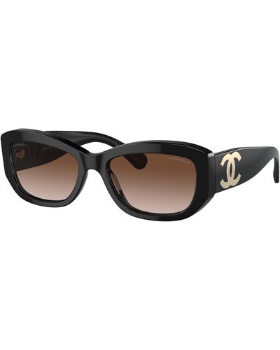 Chanel Sunglass Rectangle Sunglasses CH5493 - Schwarz