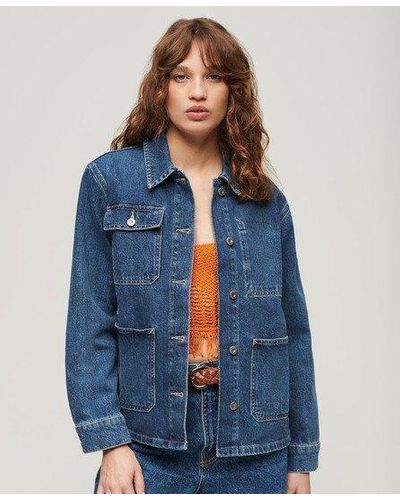 Superdry Veste en jean chore - Bleu