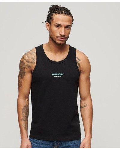 Superdry Sportswear Hemd Met Losse Pasvorm - Zwart
