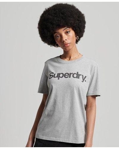 Superdry T-shirt core logo - Gris