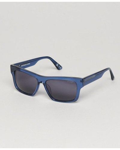 Superdry Pour des s logo imprimé lunettes de soleil sdr alda - Bleu