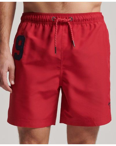 Superdry Polo Recycled Swim Shorts Red