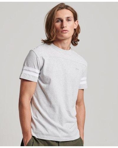 Superdry T-shirt à logo quaterback essential en coton bio - Blanc
