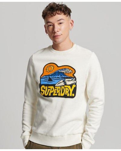 Superdry Travel Sticker Crew Sweatshirt - Gray
