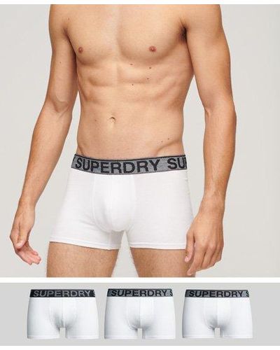 Superdry Organic Cotton Trunk Triple Pack - White
