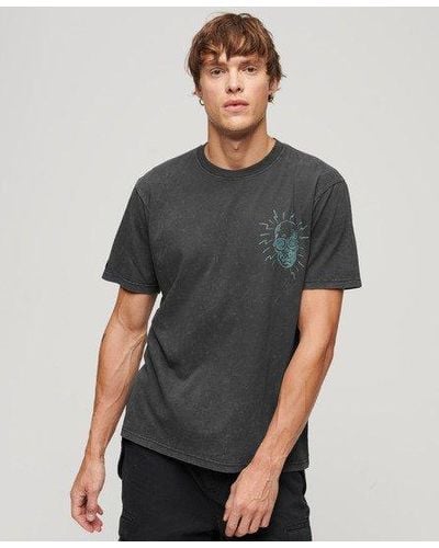 Superdry Loose Fit Lo-fi Flyer T-shirt - Grey