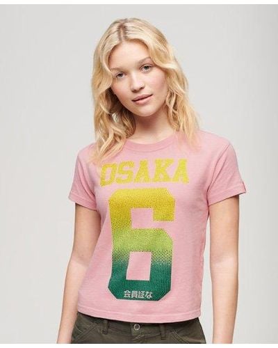 Superdry Uperdry Oaka 6 Cai 90 Hort Eeve Round Neck T-hirt - Multicolor